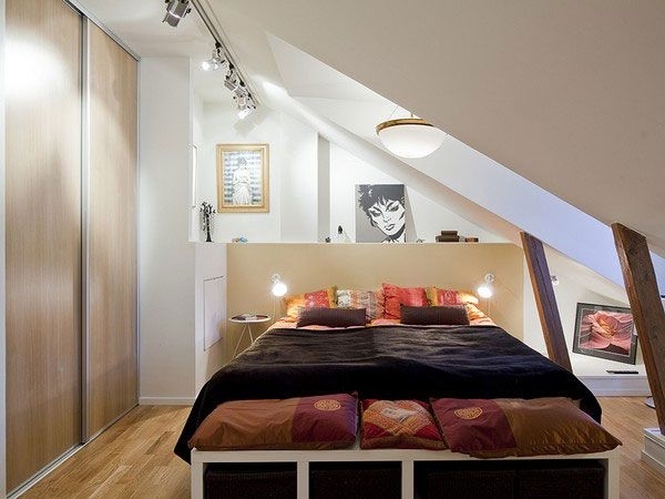 Современный дизайн маленькой спальни, 45 фото