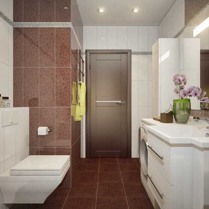 Дизайн бежево-коричневой ванны. фото коричневой ванной комнаты