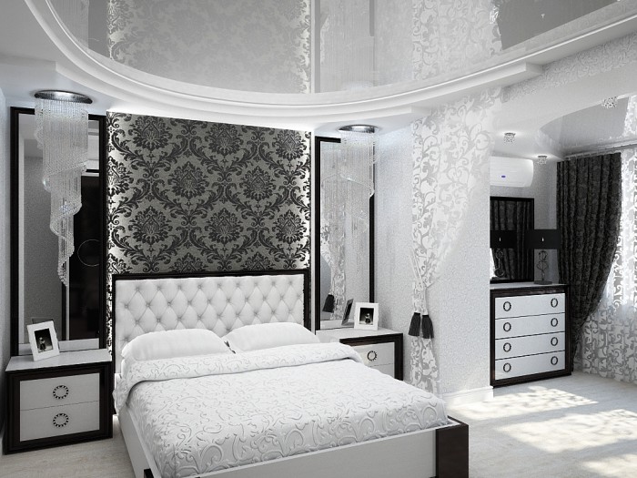 Черно белый дизайн комнаты с фото