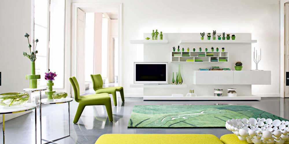 Гостиная зеленого цвета. фото зеленой гостиной, зеленых штор, зеленых стен в гостиной